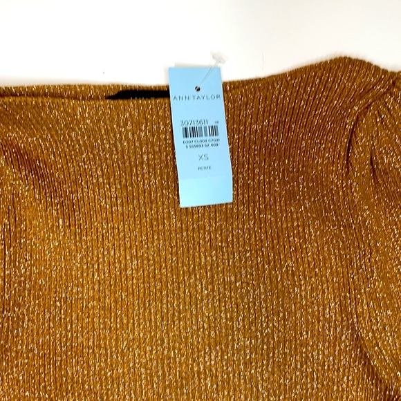 Ann Taylor petite sparkly stretchy top. Great for holidays! NWT. XSP. - Picture 2 of 5